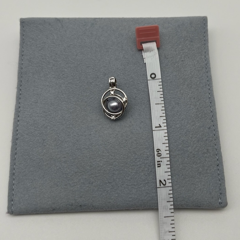 Elegant Sterling Silver Pearl Cage Pendant - Picture 3 of 11